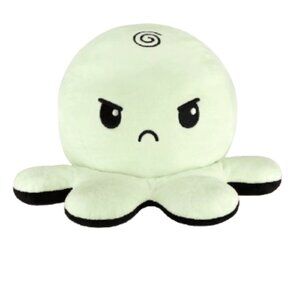 Big Reversible Octopus Plushie Green Glow in the Dark + Black Halloween Special